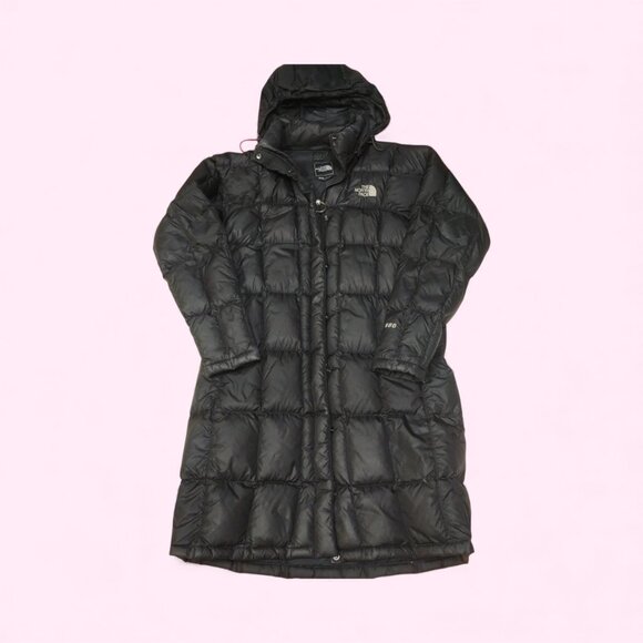 The‎ North Face Jacket Women's L 600 Down Coat Long Trench Puffer Hooded  *READ* - Picture 1 of 7